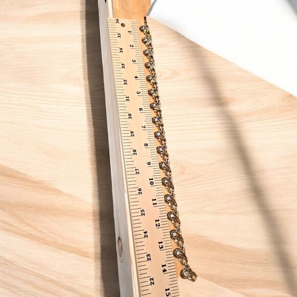 Trifari Necklace Pat Pending Choker Leaf Shaped Clear Rhinestones 14" L SKU 2254 - Picture 7 of 10